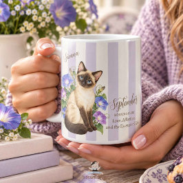 9月の誕生花 アサガオ シャム猫 コーヒーマグカップ