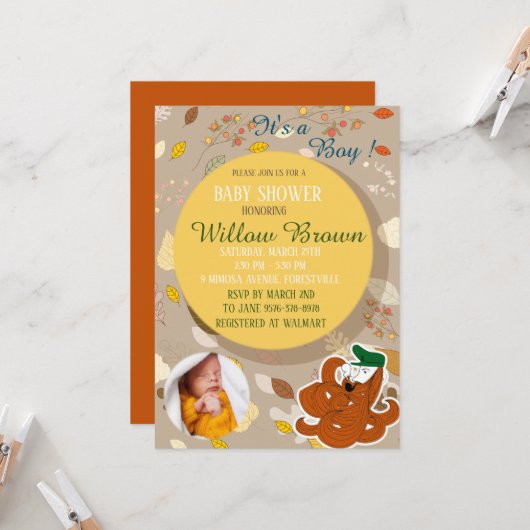 9月はゴールドを身に着ける 招待状 (正面/裏面インサイチュ)