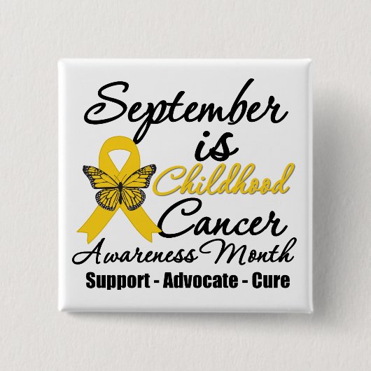 9月は小児がん認識度月v2 缶バッジ (正面)