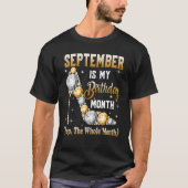 9月は私の誕生日月のYes全体の月 Tシャツ (正面)