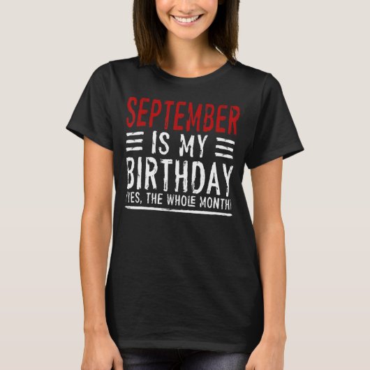 9月は私の誕生日Yes全体の月の誕生 Tシャツ (正面)