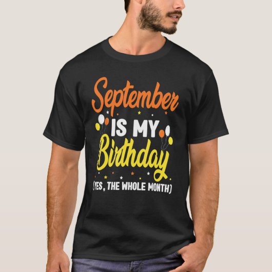 9月は私の誕生日Yes全体の月の誕生 Tシャツ (正面)