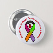 9月は血液の癌の認識度月ボタンです 缶バッジ (正面&裏面)
