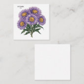 9月アスター誕生カカスタムーフローラアート ノートカード (正面/裏面)