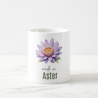 9月アスター 花 マグカップ | コーヒー カップ