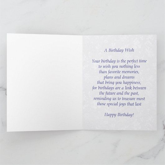 9月サファイア誕生日8.5 x 11 カード (内部)