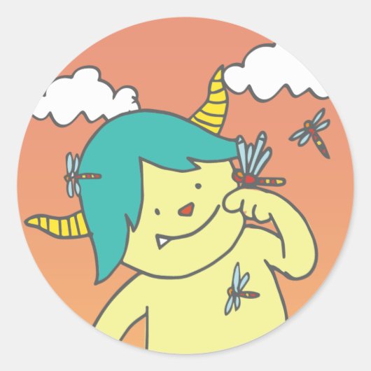 9月モンスターシール。 ラウンドシール (正面)