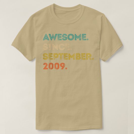 9月以来13歳のギフト13素晴らし誕生日 Tシャツ (デザイン正面)