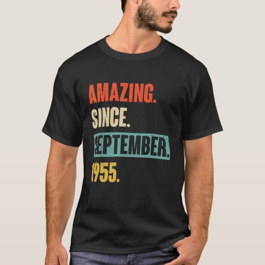 9月以来67歳67誕生日驚くべき Tシャツ (正面)