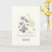 9月威厳がある誕生フラワーカスタム誕生日 カード (黄色い花)