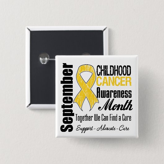 9月小児がん認識度月 缶バッジ (正面&裏面)