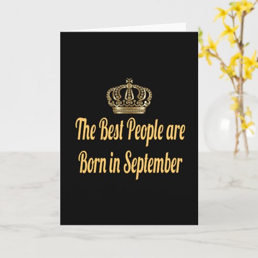 9月生まれが最高の人々 カード (黄色い花)
