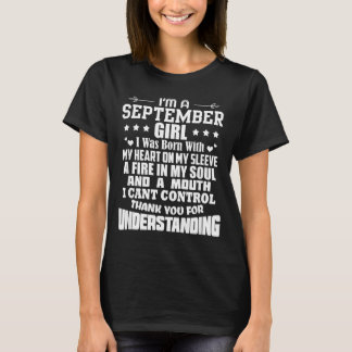 9月生まれの女の子 誕生日おめでとう 楽しい名言 Tシャツ