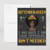 9月生まれの私がここに 私の承認がなくても... ポストカード (正面/裏面)