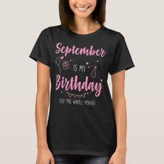 9月素晴らしは私の誕生日Yep全体の月 Tシャツ