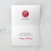 9月素晴らしピンクアスター誕生日 カード (内部)