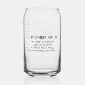 9月誕生フラワーアスター名前をカスタムする ガラス缶 (裏面)