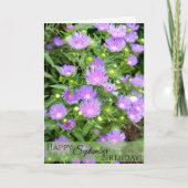9月誕生フラワーパープルストーカー カード (正面)