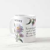 9月誕生フラワーマスター名の追加 コーヒーマグカップ (正面左)