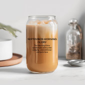 9月誕生フラワーモーニンググローリー名前をカスタムする ガラス缶