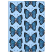 9月誕生ブルーサファイアバタフライパターン クリップボード (裏面)