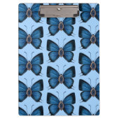 9月誕生ブルーサファイアバタフライパターン クリップボード (正面)