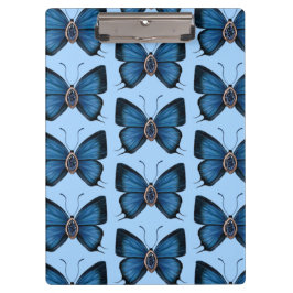 9月誕生ブルーサファイアバタフライパターン クリップボード