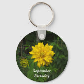 9月誕生日かわいらしマリゴールド キーホルダー (正面)