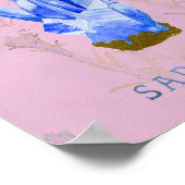 9月誕生日の花と誕生石 ポスター (角)