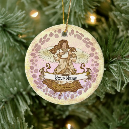 9月誕生日エンジェルオーナメント セラミックオーナメント (ツリー)