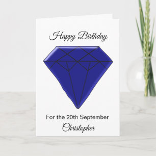 9月誕生日カード – サファイア カード