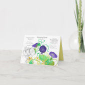 9月誕生日モーニンググローリーアスター誕生月 カード (正面)