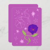 9月誕生日月カード(Morning Glory) シーズンカード (正面/裏面)