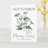 9月誕生日誕生月フラワーモーニンググロール カード (黄色い花)