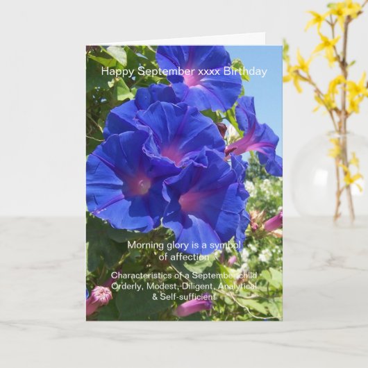 9月誕生日 カード (黄色い花)