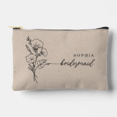 9月誕生月の花嫁パーソナライズされた付き アクセサリーポーチ (正面)