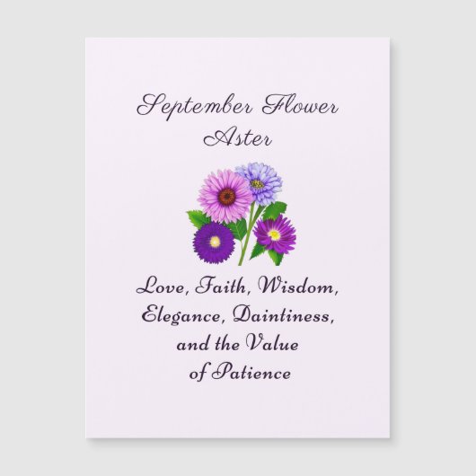 9月誕生月フラワーアスターパーソナライズされた (正面)