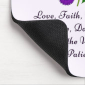 9月誕生月フラワーアスターパーソナライズされた マウスパッド (コーナー)