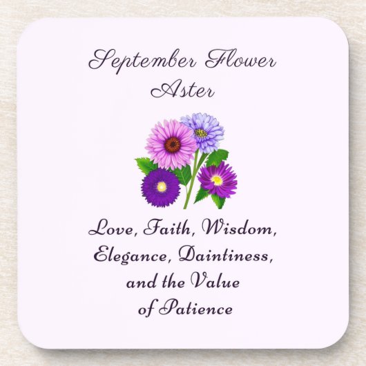 9月誕生月フラワーアスター コースター (正面)