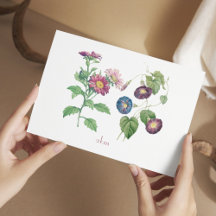 9月誕生月フラワーフラットノートカード