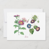 9月誕生月フラワーフラットノートカード ノートカード (正面)