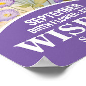 9月誕生月花クリスチャンのウォールアート ポスター (角)