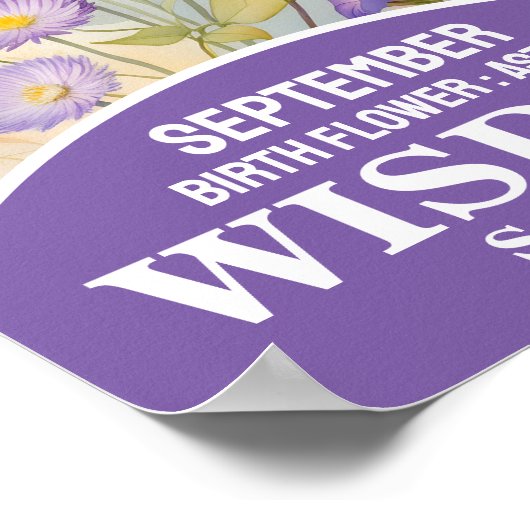 9月誕生月花クリスチャンのウォールアート ポスター (角)