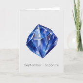 9月誕生石サファイアハッピーバースデーカード カード (正面)