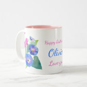 9月誕生花ギフト朝顔 ツートーンマグカップ (正面左)