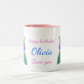 9月誕生花ギフト朝顔 ツートーンマグカップ (中央)