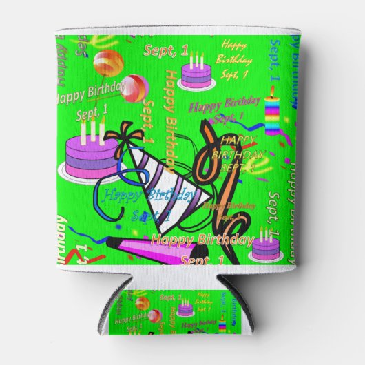 9月1日子供の誕生日 缶クーラー (正面)