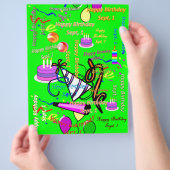 9月1日　子供の誕生日 チラシ (手)