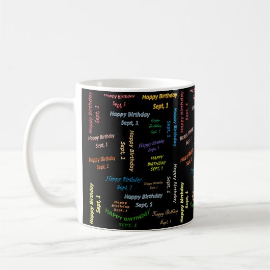 9月1日 誕生日マグカップ コーヒーマグカップ (左)