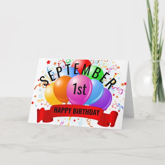 9月1日 誕生日 カード (正面)